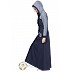 Sports  Abaya with hood jersey - Navy Blue
